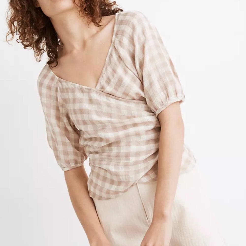 Madewell Sweetheart Wrap in Gingham Check